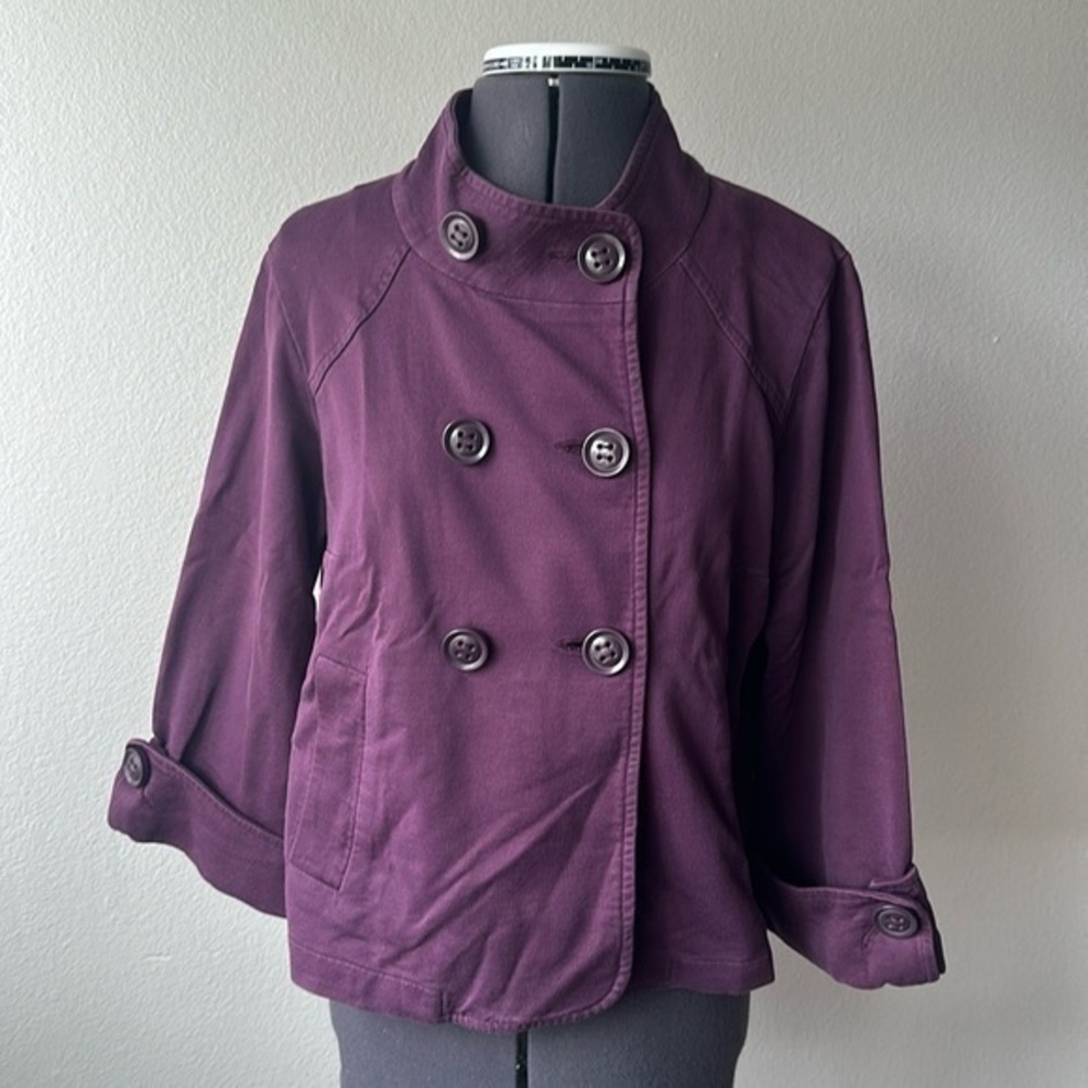 CAbi jacket plum style #182 career double breasted topper jacket